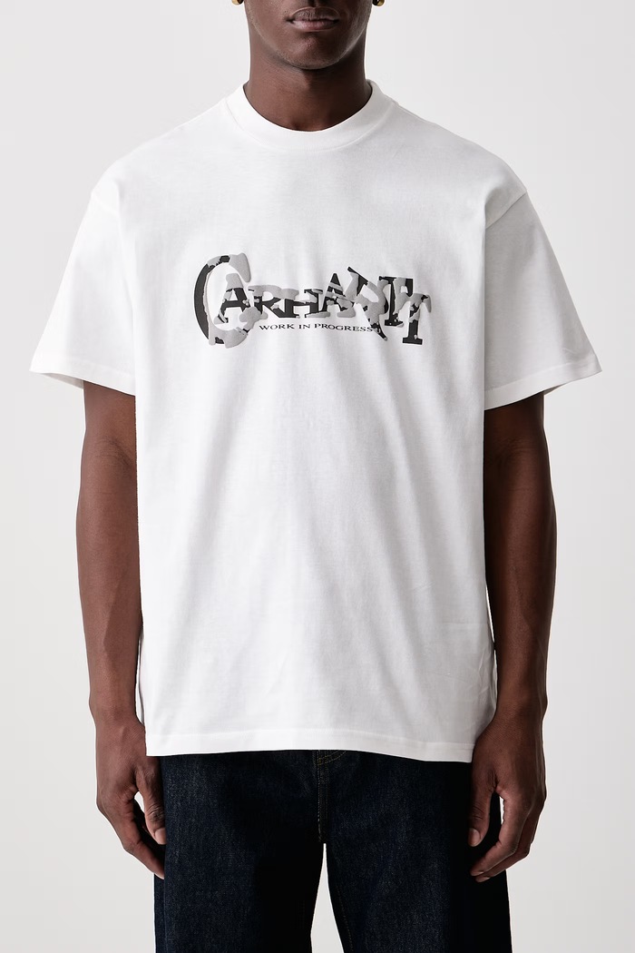 Chinsel Script T-Shirt bawełniany męski Carhartt WIP biały I037223
