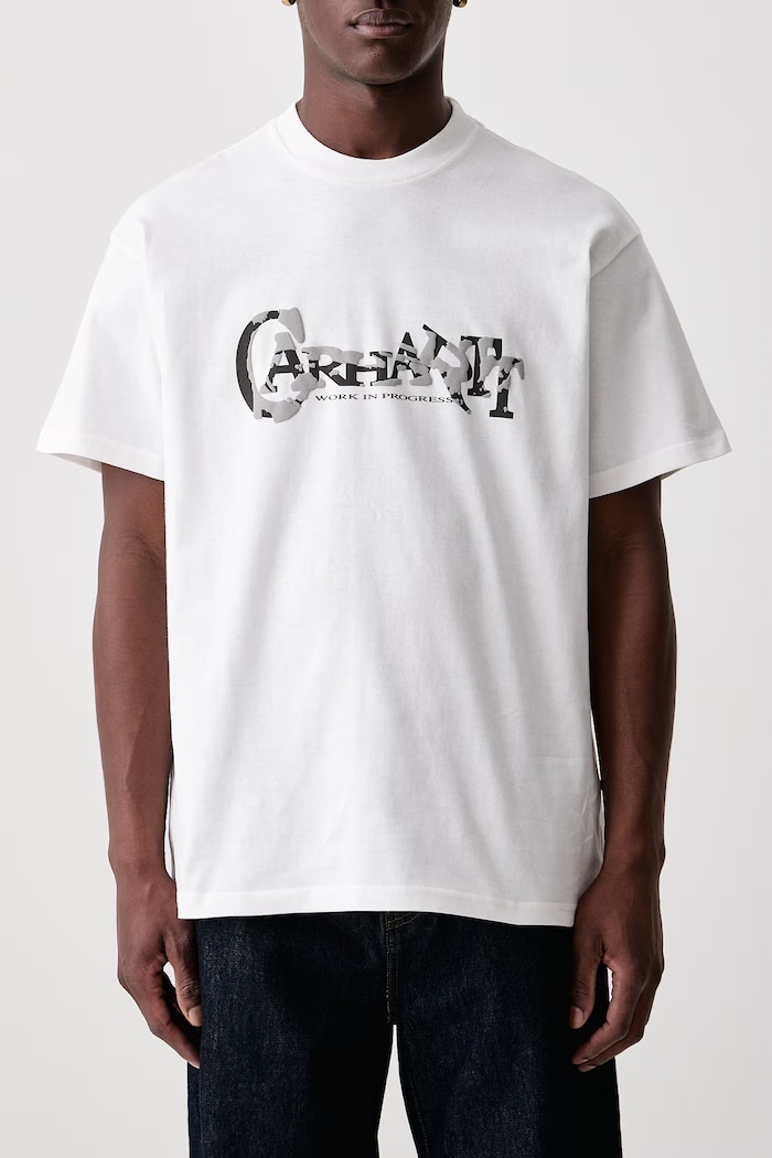 Chinsel Script T-Shirt bawełniany męski Carhartt WIP biały I037223