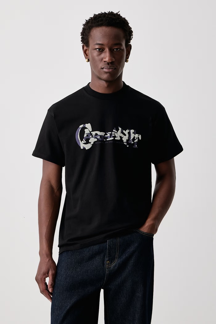 Carhartt WIP Chinsel Script T-Shirt bawełniany męski czarny I037223