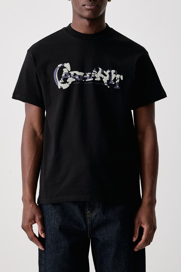Chinsel Script T-Shirt bawełniany męski Carhartt WIP czarny I037223
