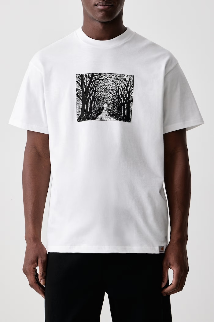 Avenue T-Shirt bawełniany męski Carhartt WIP biały I037220