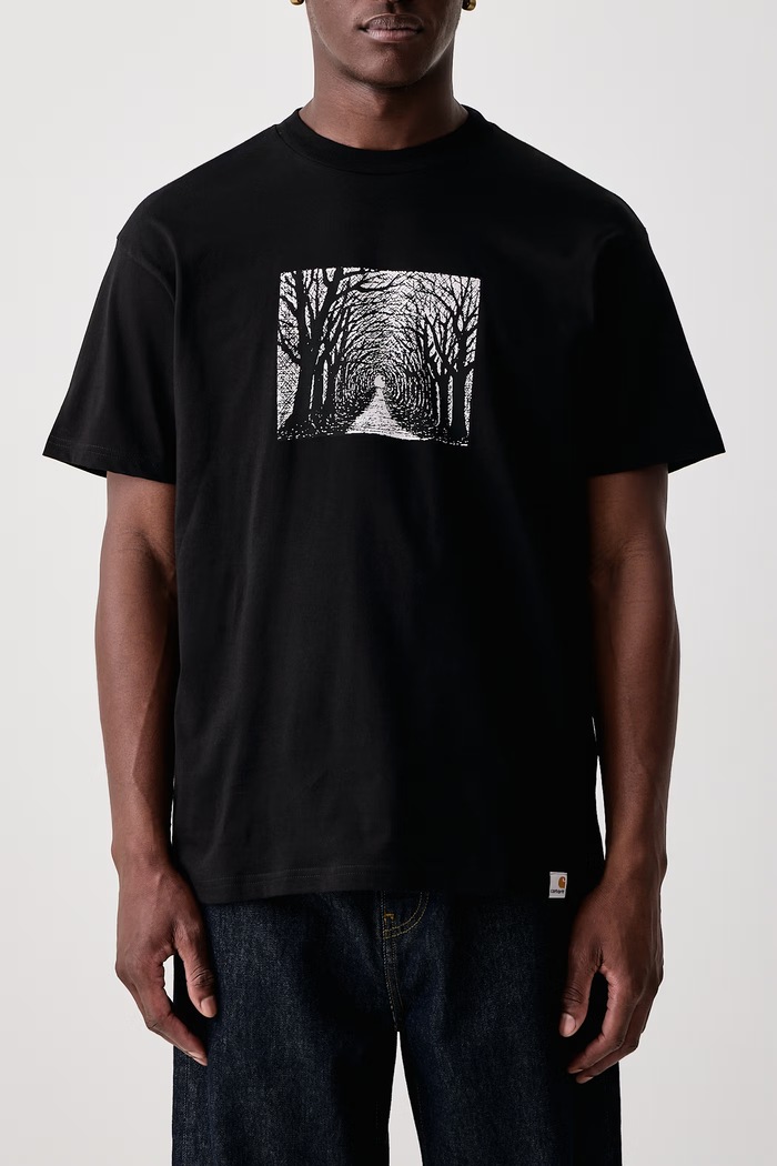 Avenue T-Shirt bawełniany męski Carhartt WIP czarny I037220