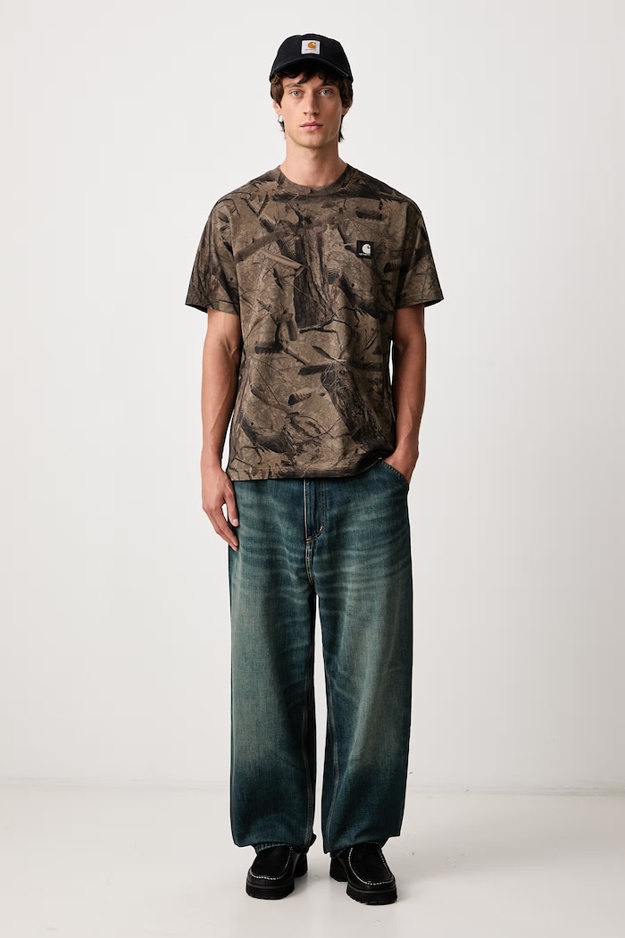 Carhartt WIP Feather Tree T-Shirt тениска от памук мъжка I037168 многоцветен AW26