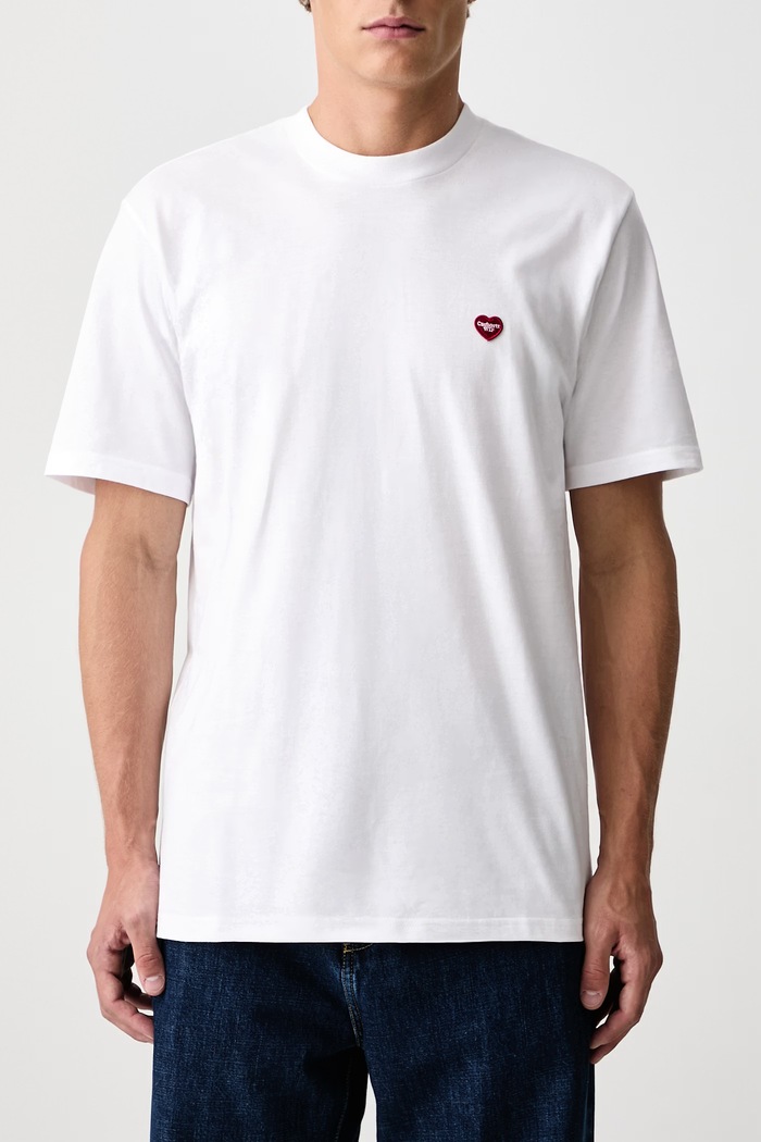 Small Heart T-Shirt męski bawełniany Carhartt WIP biały I037116