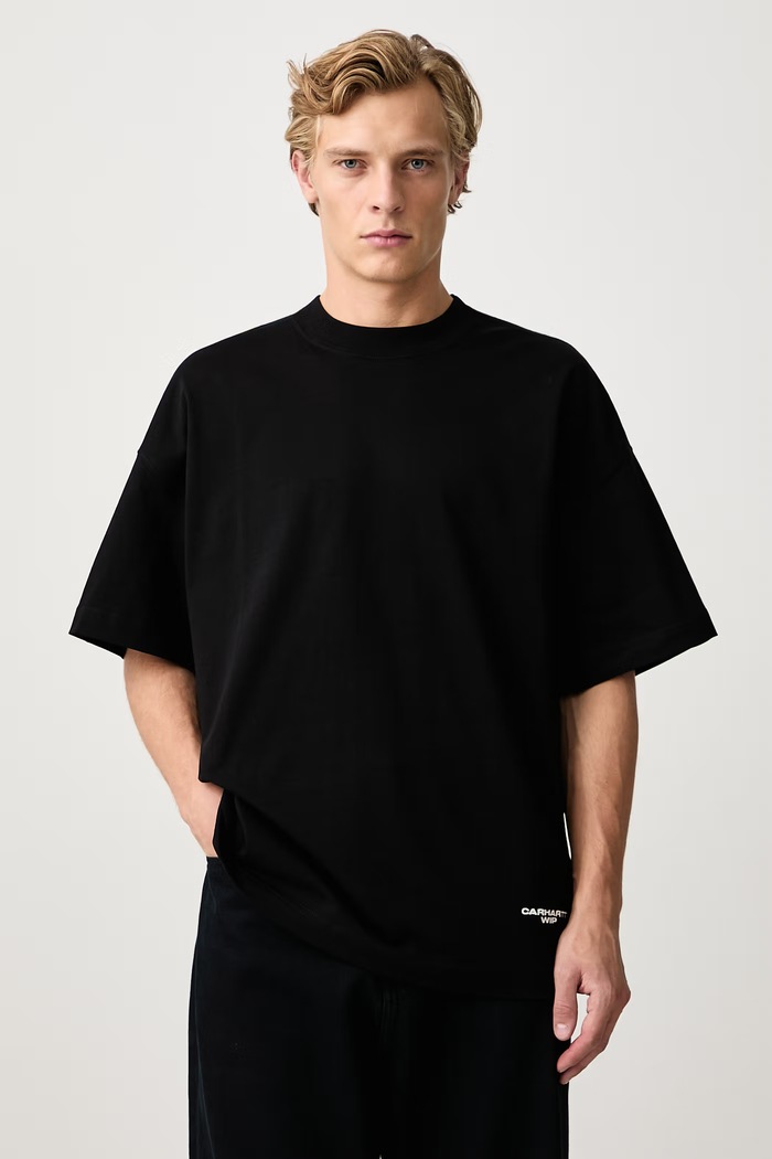 Carhartt WIP Chapter Script T-Shirt bawełniany męski czarny I037112