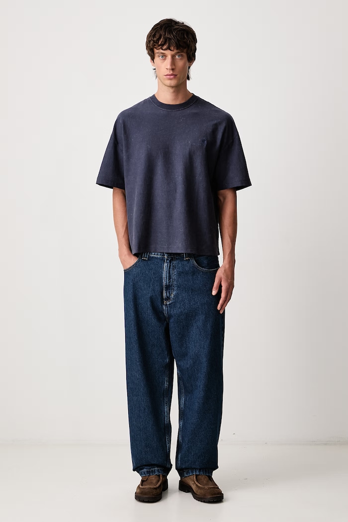Carhartt WIP Lambert T-Shirt in cotone da uomo I037016 blu navy AW26