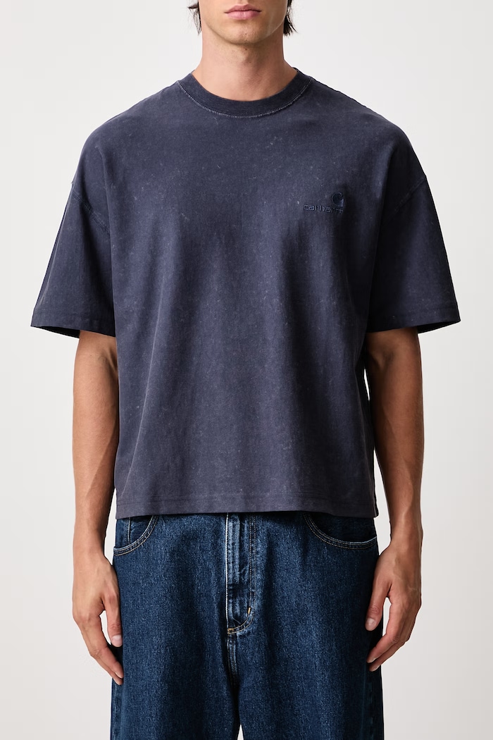 Lambert T-Shirt in cotone da uomo Carhartt WIP blu navy I037016