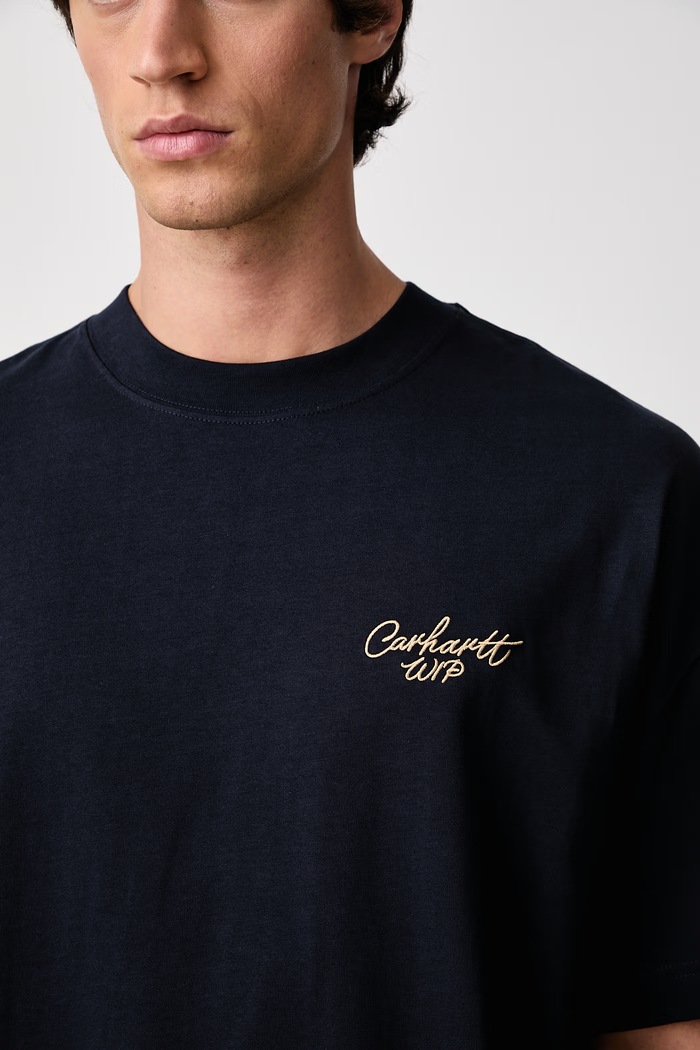 Carhartt WIP Signature Script T-Shirt bawełniany męski I033828
