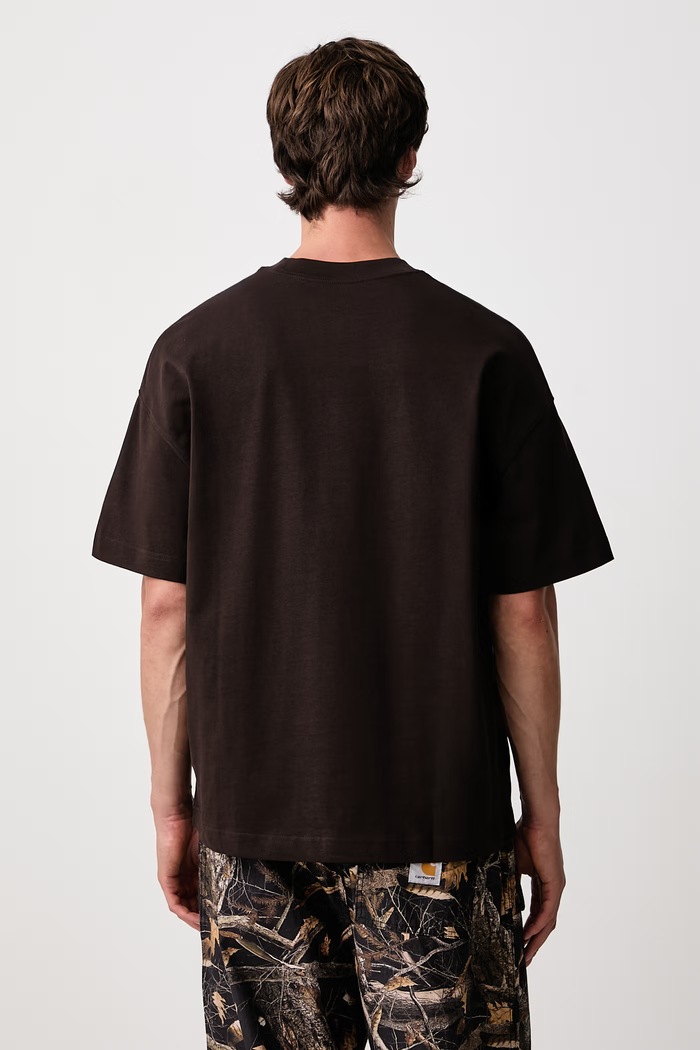 Odzież Carhartt WIP Signature Script T-Shirt bawełniany męski I033828 brązowy