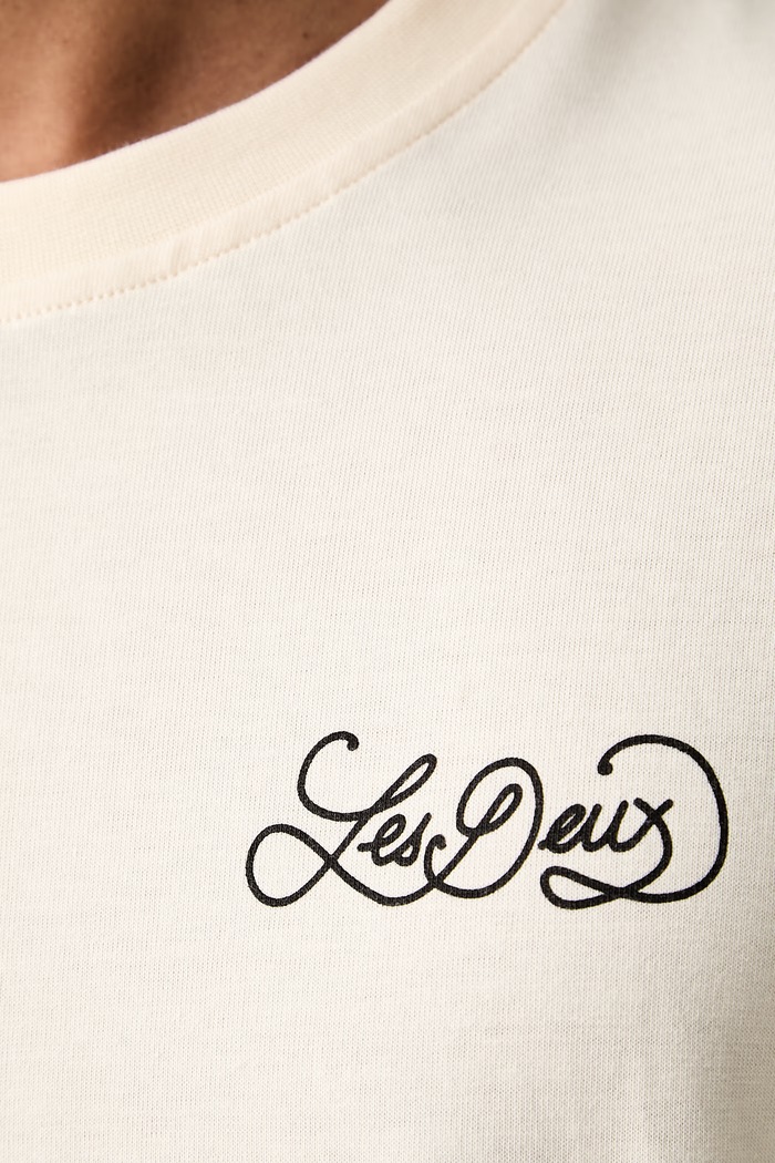 Les Deux T-shirt męski bawełniany Orchard 1002488 beżowy