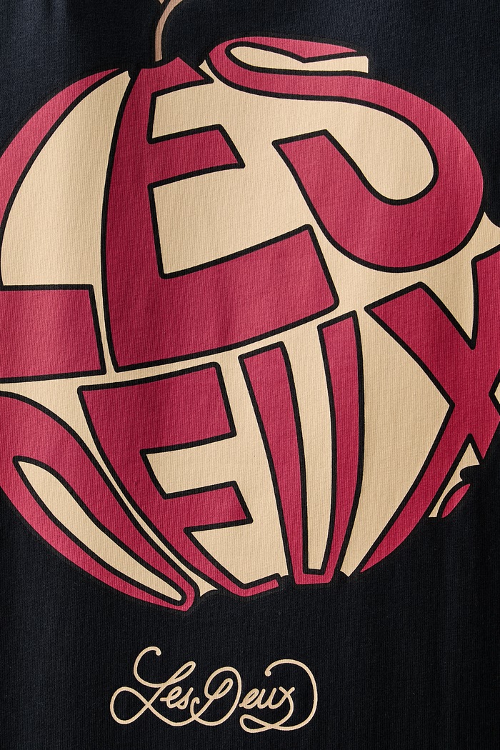 Les Deux T-shirt męski bawełniany Orchard 1002488 granatowy