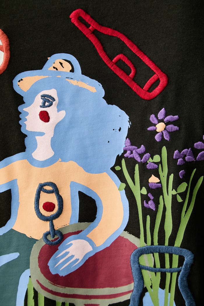 Les Deux T-shirt męski bawełniany 1002484 zielony