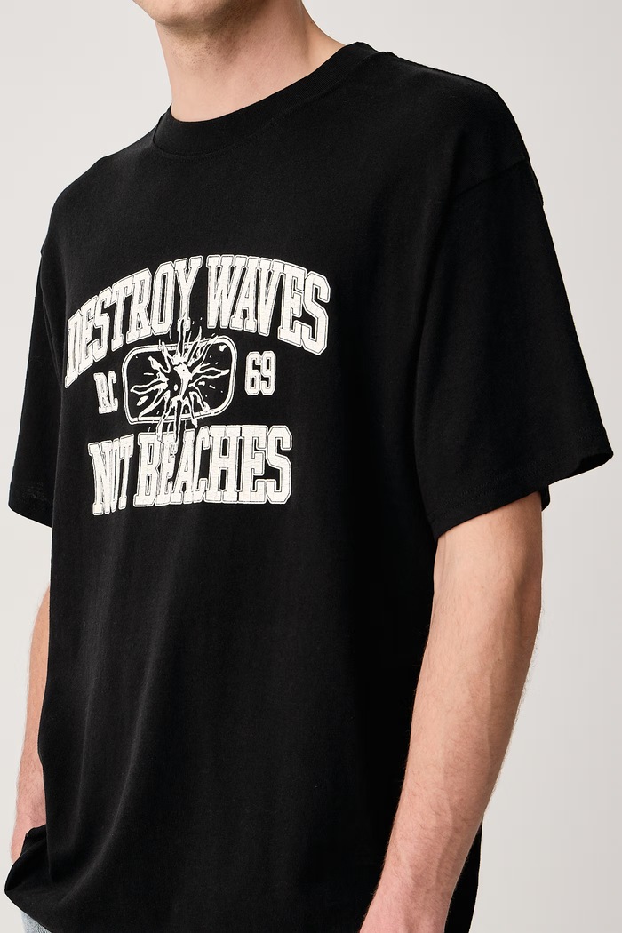 T-shirt męski bawełniany DISORDER Rip Curl 14YMTE czarny