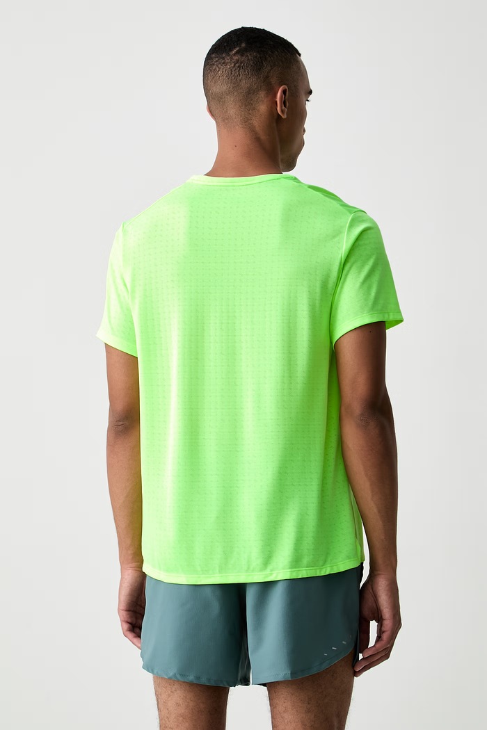 Odzież Nike T-shirt do biegania męski Miler Breathe HJ4181.737 zielony