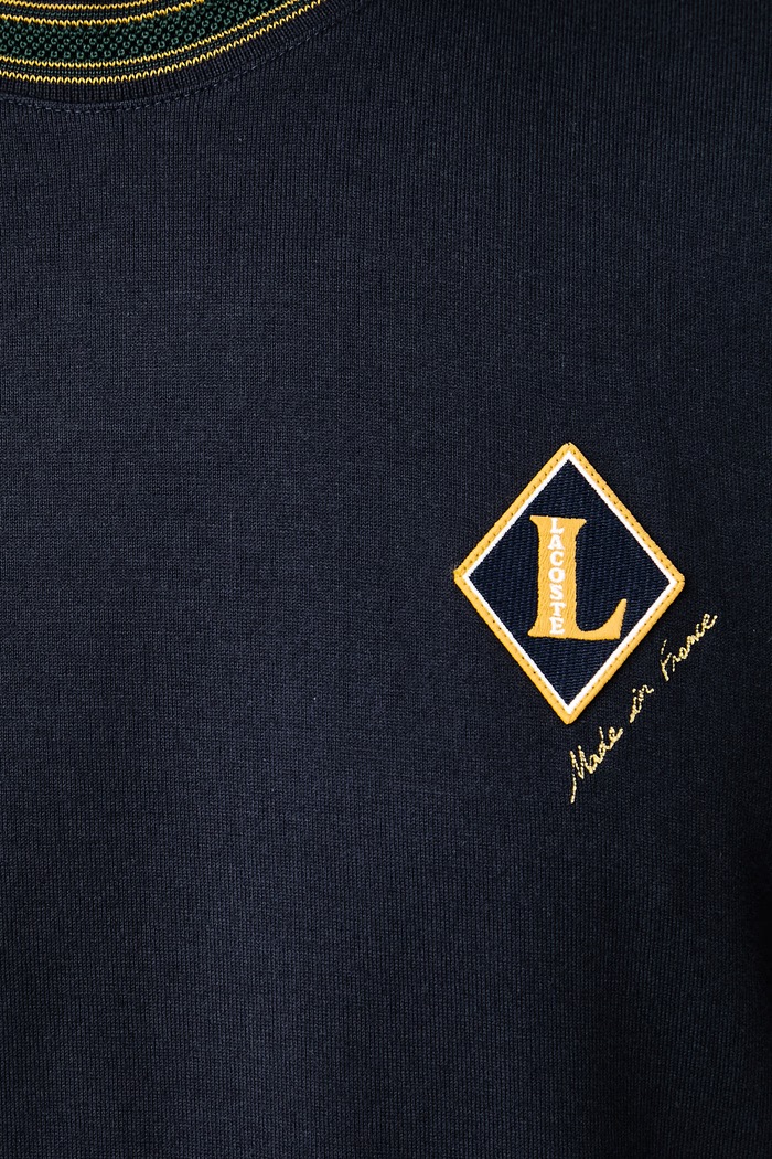 T-shirt męski bawełniany Lacoste TH8611 granatowy