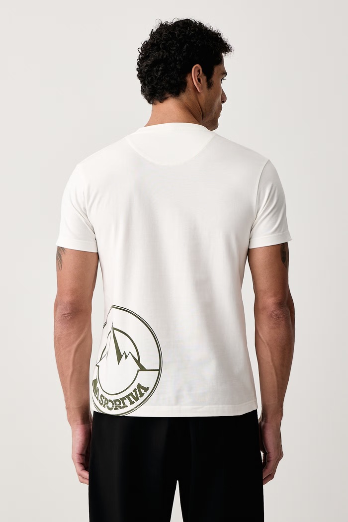 Odzież La Sportiva T-shirt męski bawełniany Eighties Logo ZACT246 biały