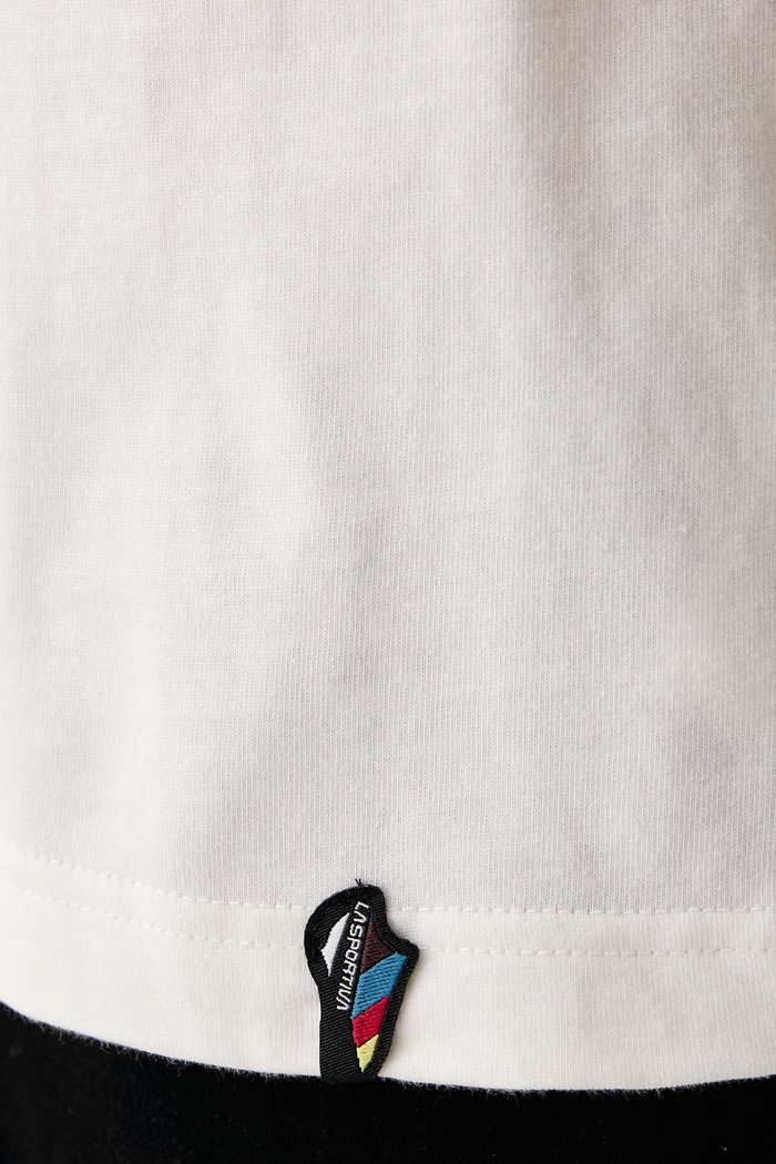 T-shirt męski bawełniany Eighties Logo La Sportiva biały ZACT246