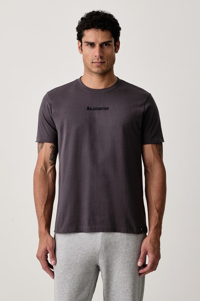 La Sportiva T-shirt męski bawełniany Eighties Logo szary ZACT246