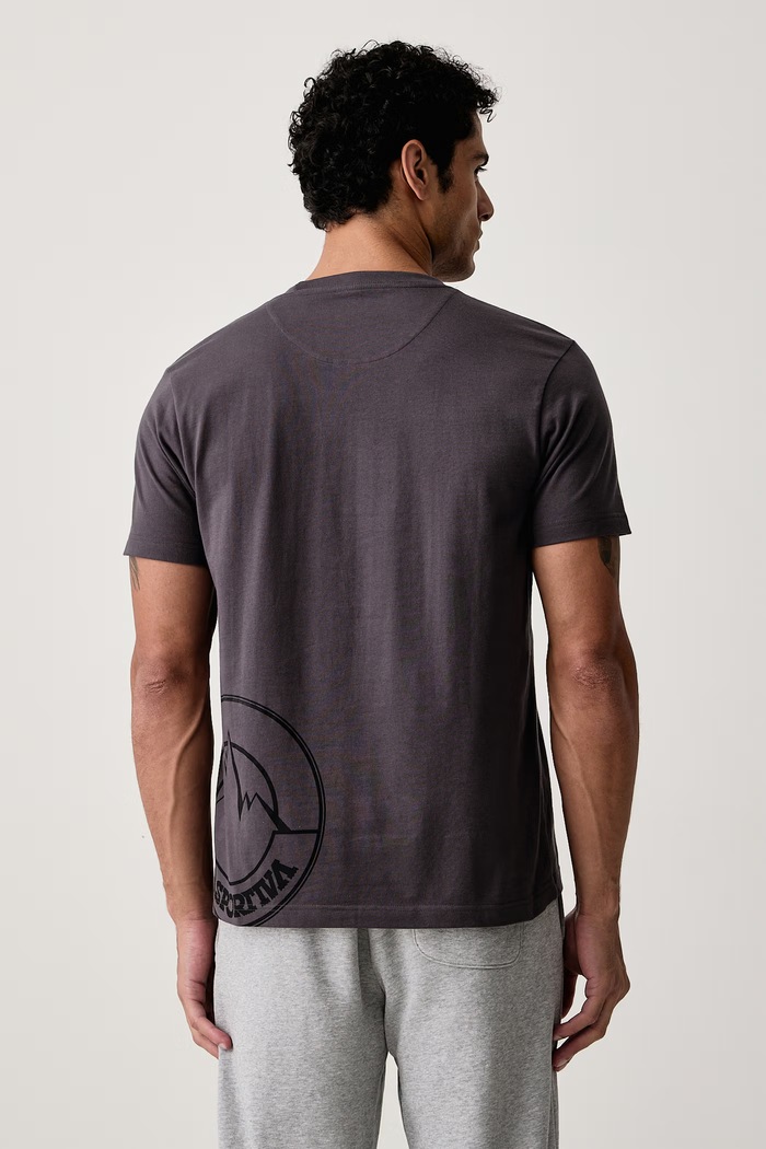 Odzież La Sportiva T-shirt męski bawełniany Eighties Logo ZACT246 szary