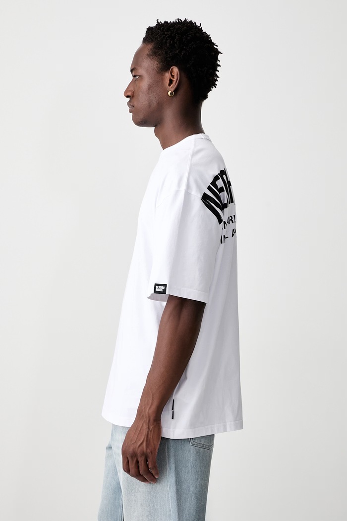 Neighborhood T-shirt z bawełną męski biały 261BWNH.CSM02