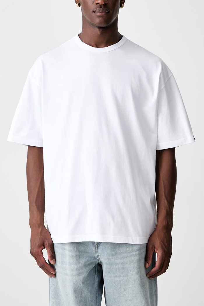 Neighborhood T-shirt z bawełną męski 261BWNH.CSM02 biały
