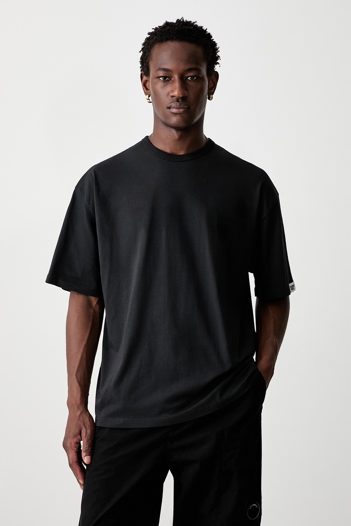 Odzież Neighborhood T-shirt męski z bawełną 261BWNH.CSM02 czarny