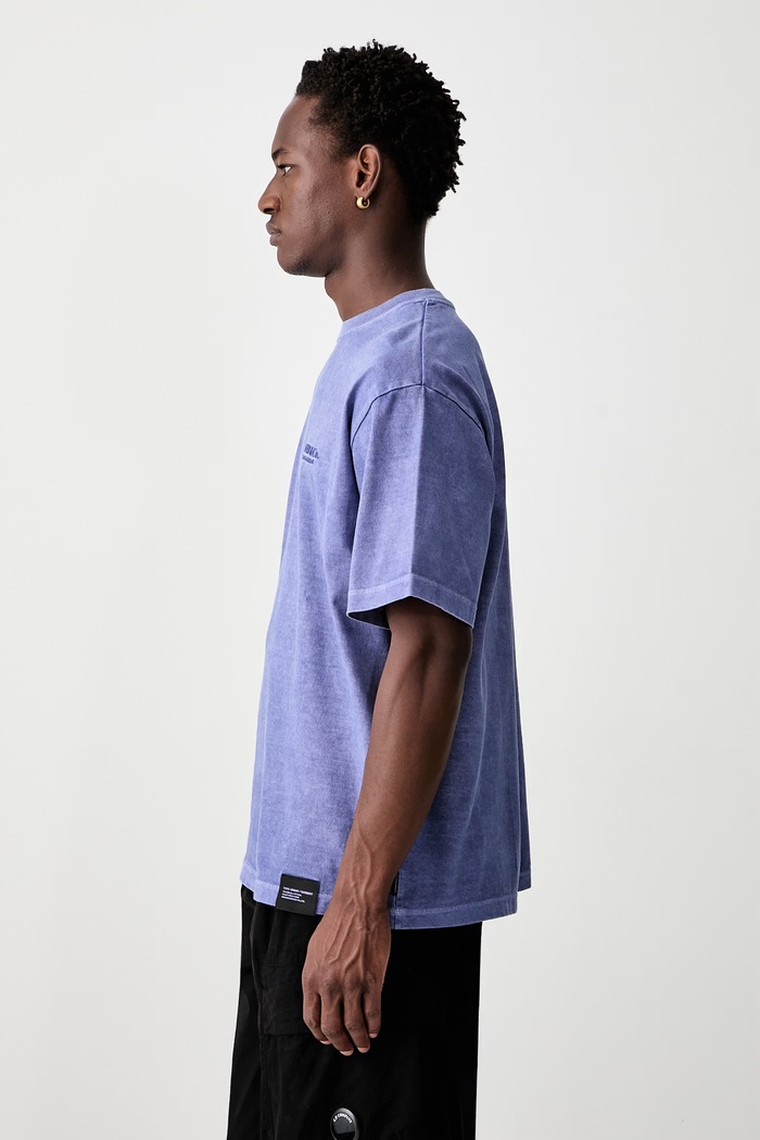 Odzież Neighborhood T-shirt bawełniany męski 261FPNH.CSM13 niebieski