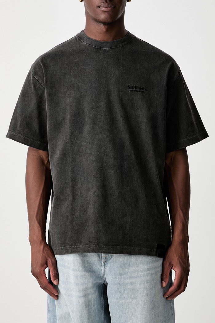 Neighborhood T-shirt bawełniany męski 261FPNH.CSM13 czarny