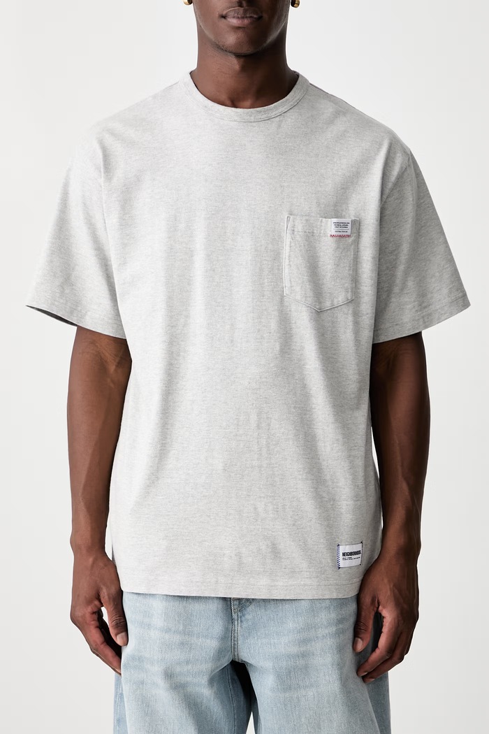 Neighborhood T-shirt bawełniany męski 261FPNH.CSM04 szary