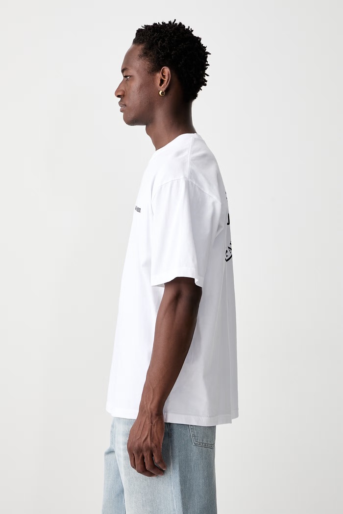 Neighborhood T-shirt bawełniany męski biały 261PCNH.ST02