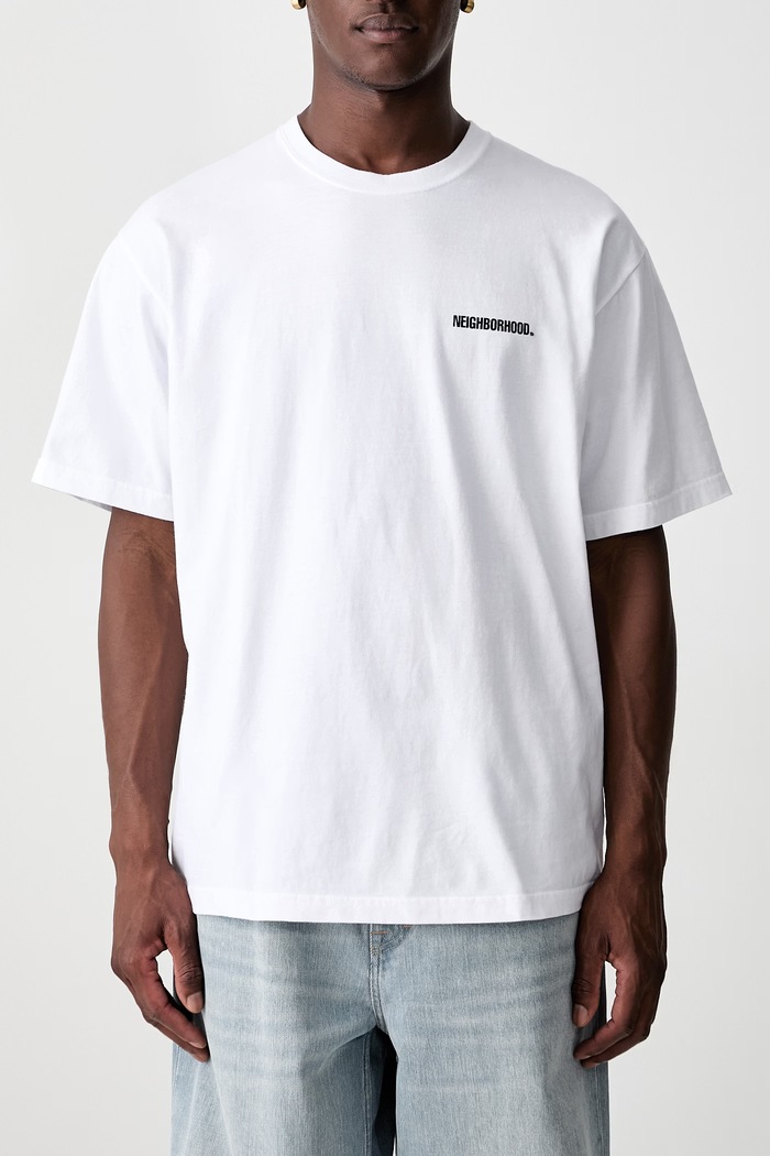 Neighborhood T-shirt bawełniany męski 261PCNH.ST02 biały
