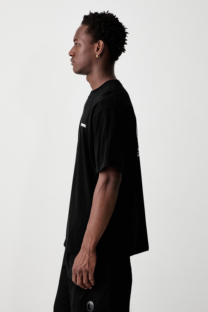 Neighborhood T-shirt bawełniany męski czarny 261PCNH.ST02