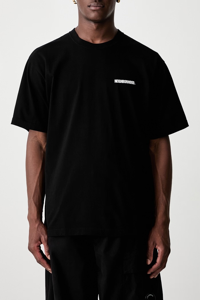Neighborhood T-shirt bawełniany męski 261PCNH.ST02 czarny
