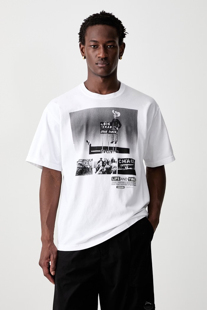Odzież Neighborhood T-shirt bawełniany męski 261PCNON.ST04 biały