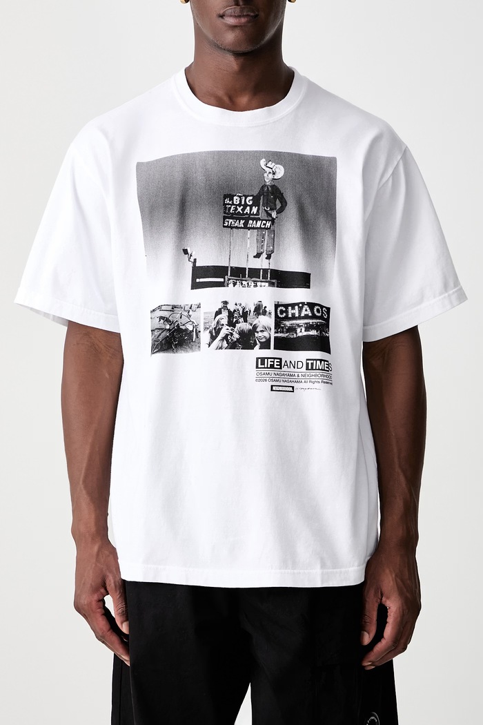 Neighborhood T-shirt bawełniany męski 261PCNON.ST04 biały
