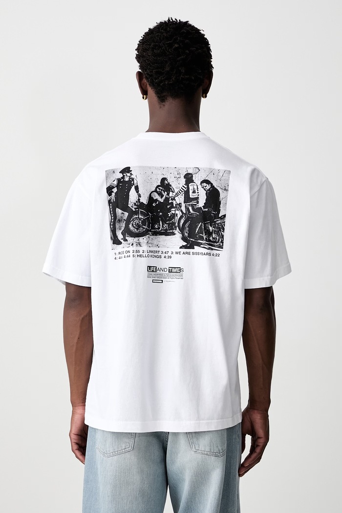 Odzież Neighborhood T-shirt bawełniany męski 261PCNON.ST03 biały