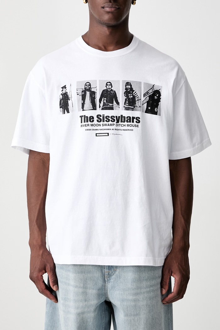 Neighborhood T-shirt bawełniany męski 261PCNON.ST03 biały