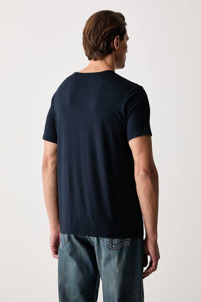 Odzież Marc O'Polo T-shirt basic męski z modalem 10228703 granatowy