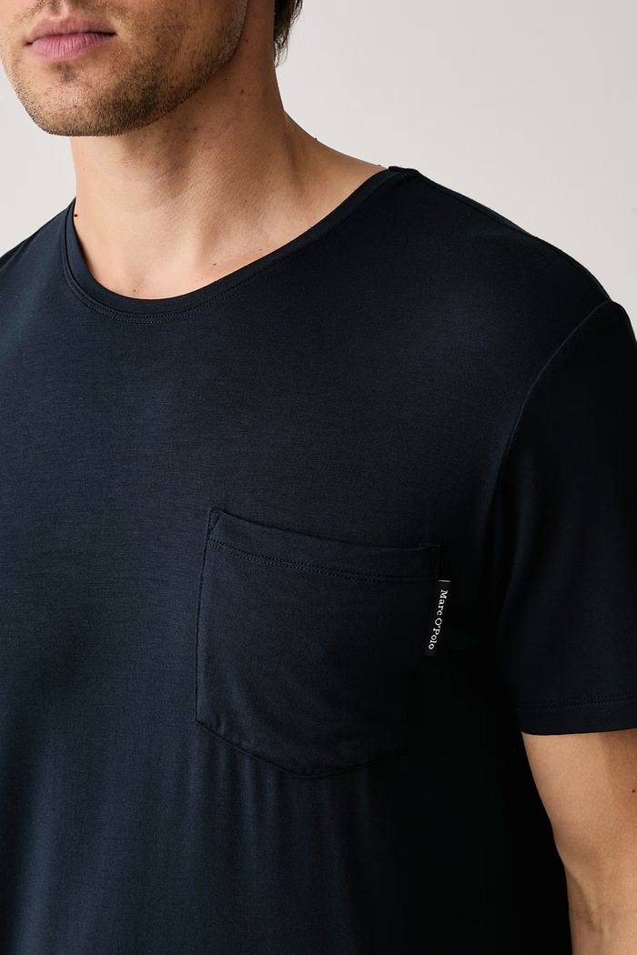 T-shirt basic męski z modalem Marc O'Polo 10228703 granatowy