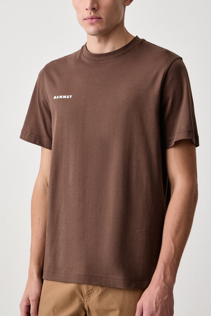 T-shirt sportowy męski bawełniany Mammut Base Mammut 1017.07590 brązowy