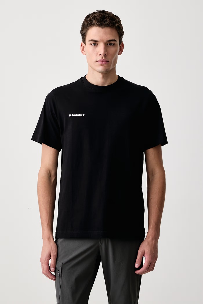 Mammut T-shirt sportowy męski bawełniany Mammut Base czarny 1017.07590