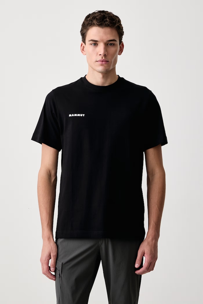 Mammut T-shirt sportowy męski bawełniany Mammut Base czarny 1017.07590