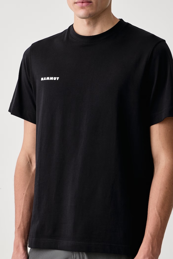 T-shirt sportowy męski bawełniany Mammut Base Mammut 1017.07590 czarny
