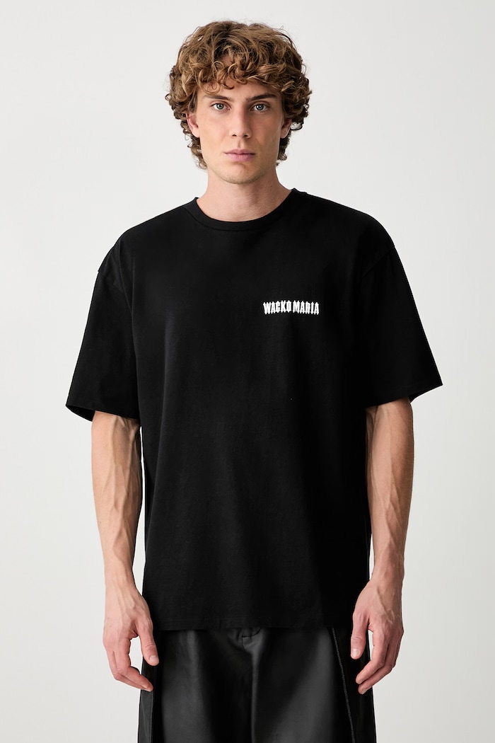 Odzież Wacko Maria T-shirt bawełniany męski 25SS.WMT.WT08 czarny