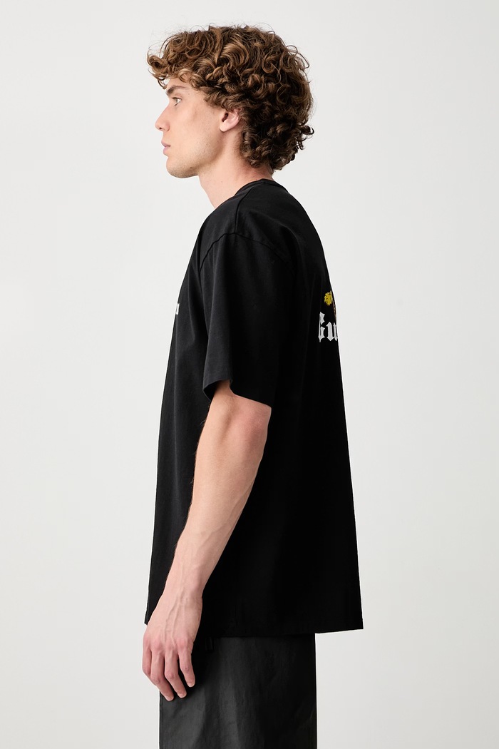 Wacko Maria T-shirt bawełniany męski czarny 25SS.WMT.WT08