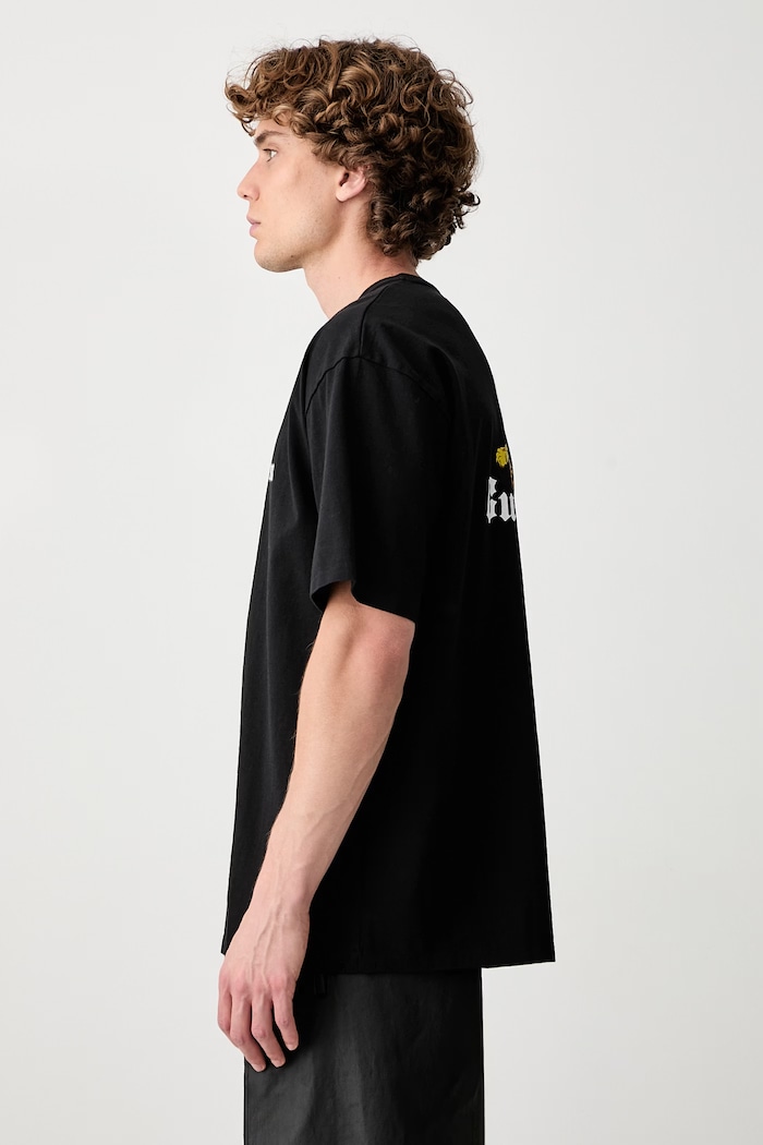 Wacko Maria T-shirt bawełniany męski czarny 25SS.WMT.WT08