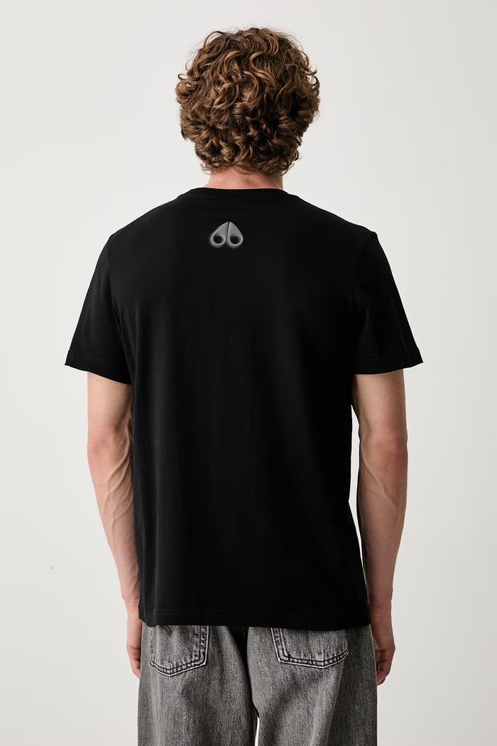 Odzież MOOSE KNUCKLES T-shirt męski bawełniany M36MT719 czarny