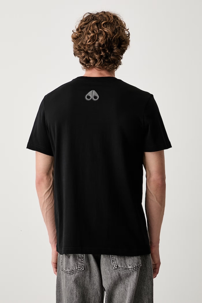 Odzież MOOSE KNUCKLES T-shirt męski bawełniany M36MT719 czarny