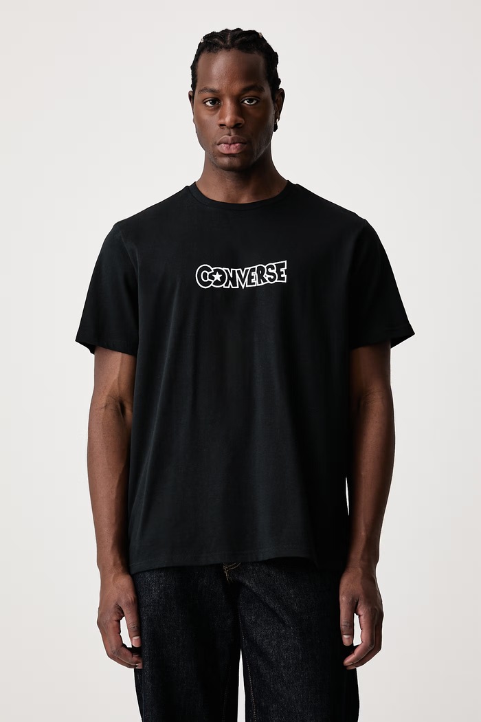 Odzież Converse T-shirt męski bawełniany x Dragon Ball Z CVM6T637 czarny