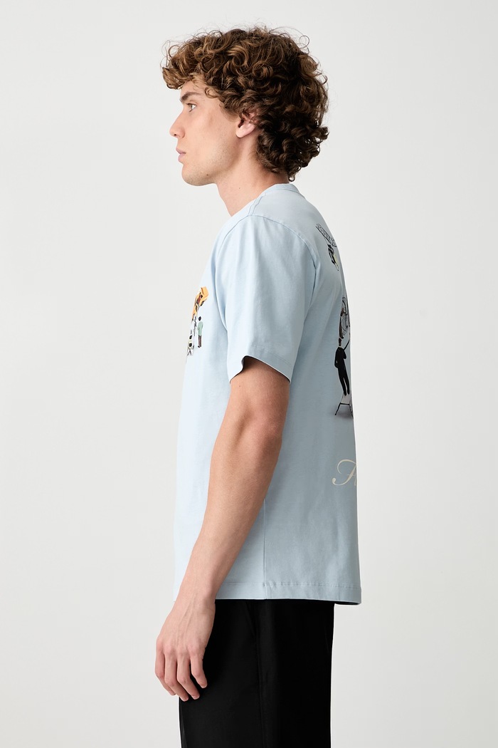 Filling Pieces T-shirt bawełniany męski niebieski 422620500360